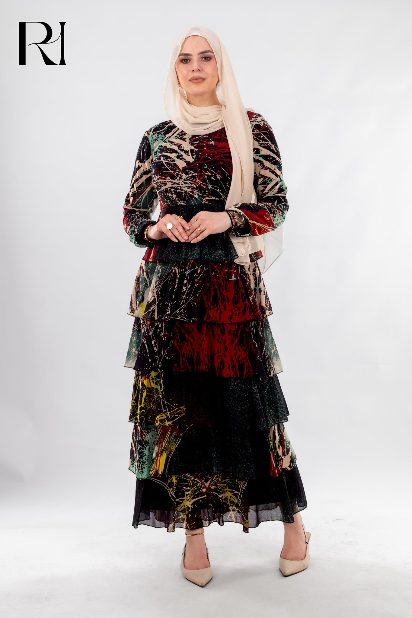 Rue Haya’s Artistic Tiered Dress - Ruehaya