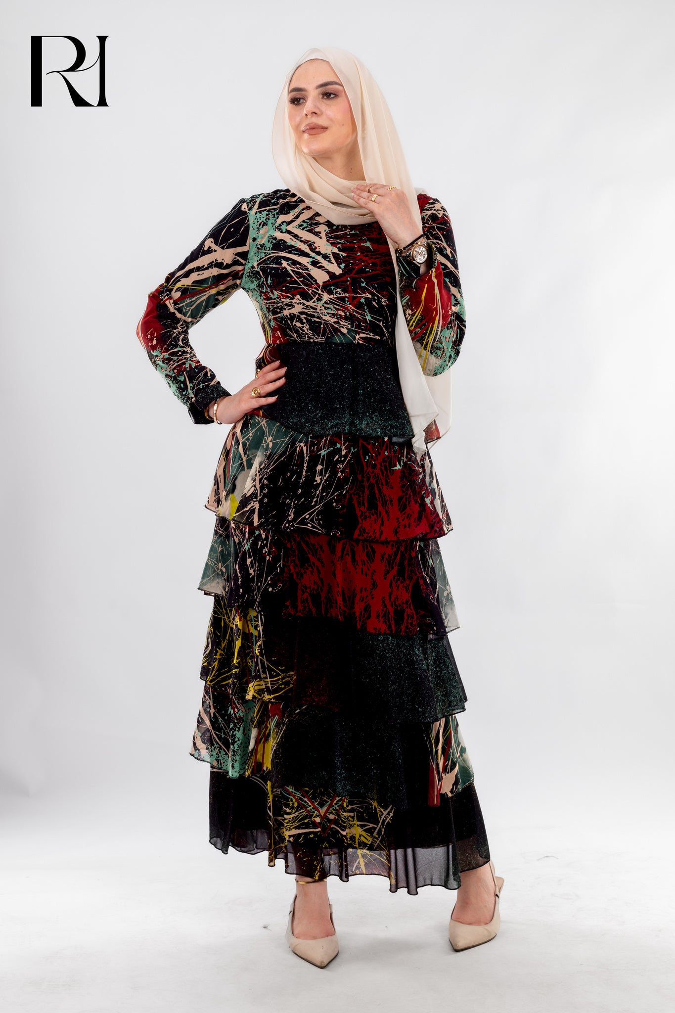 Rue Haya’s Artistic Tiered Dress - Ruehaya