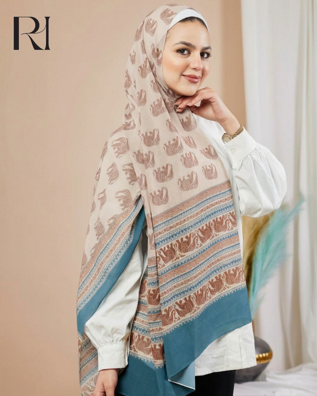 Ruehaya Elephant Inspired Chiffon Hijab - Ruehaya