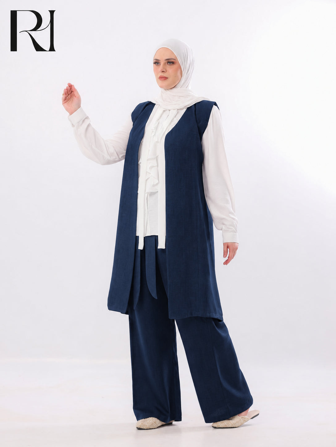 Mira Two-Piece Modest Set – Navy