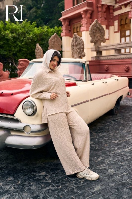 The Elegant Beige Textured Co Ord Set - Ruehaya