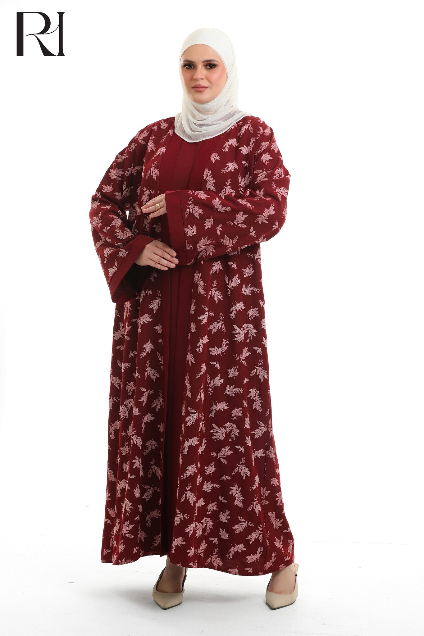 Zahra Romantic Crepe Abaya Set