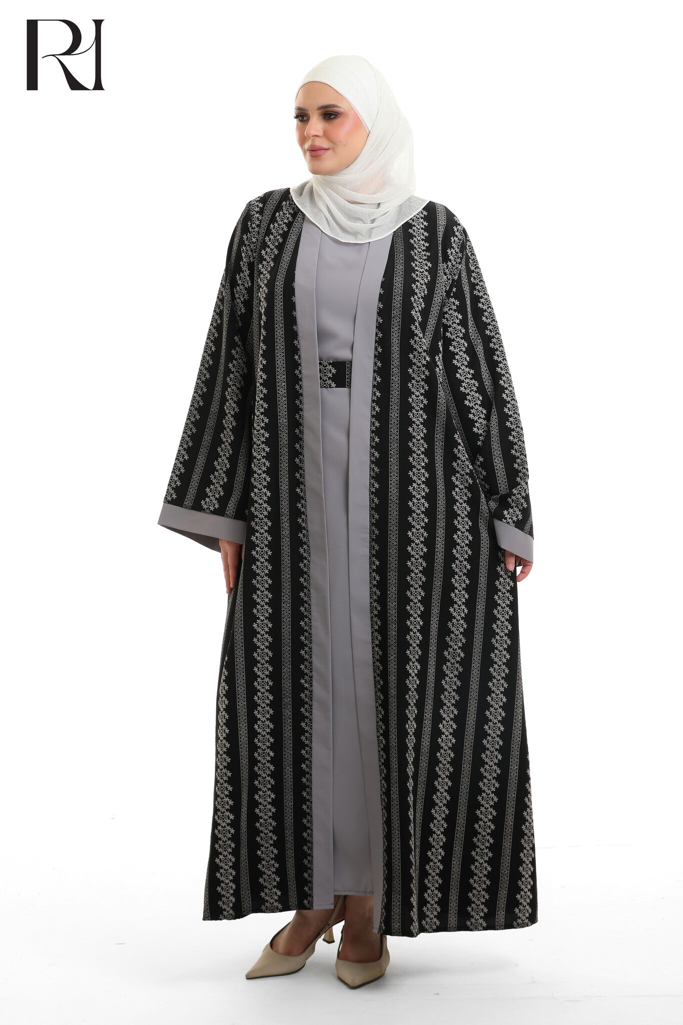Maya Timeless Crepe Abaya Set - Black