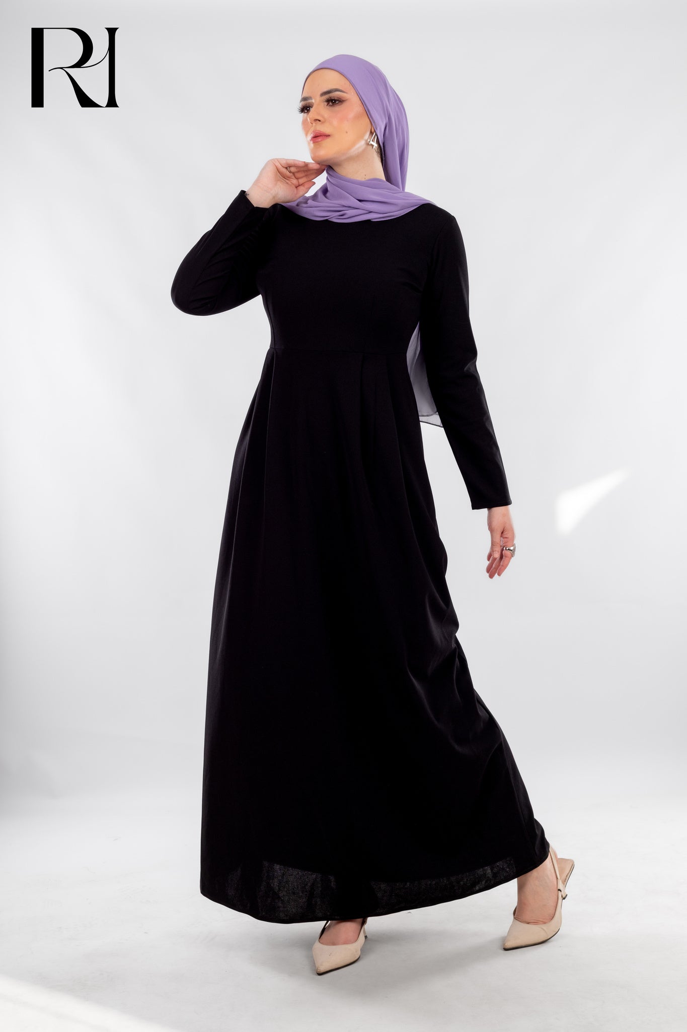 Timeless Black Maxi with Elegant Simplicity - Ruehaya