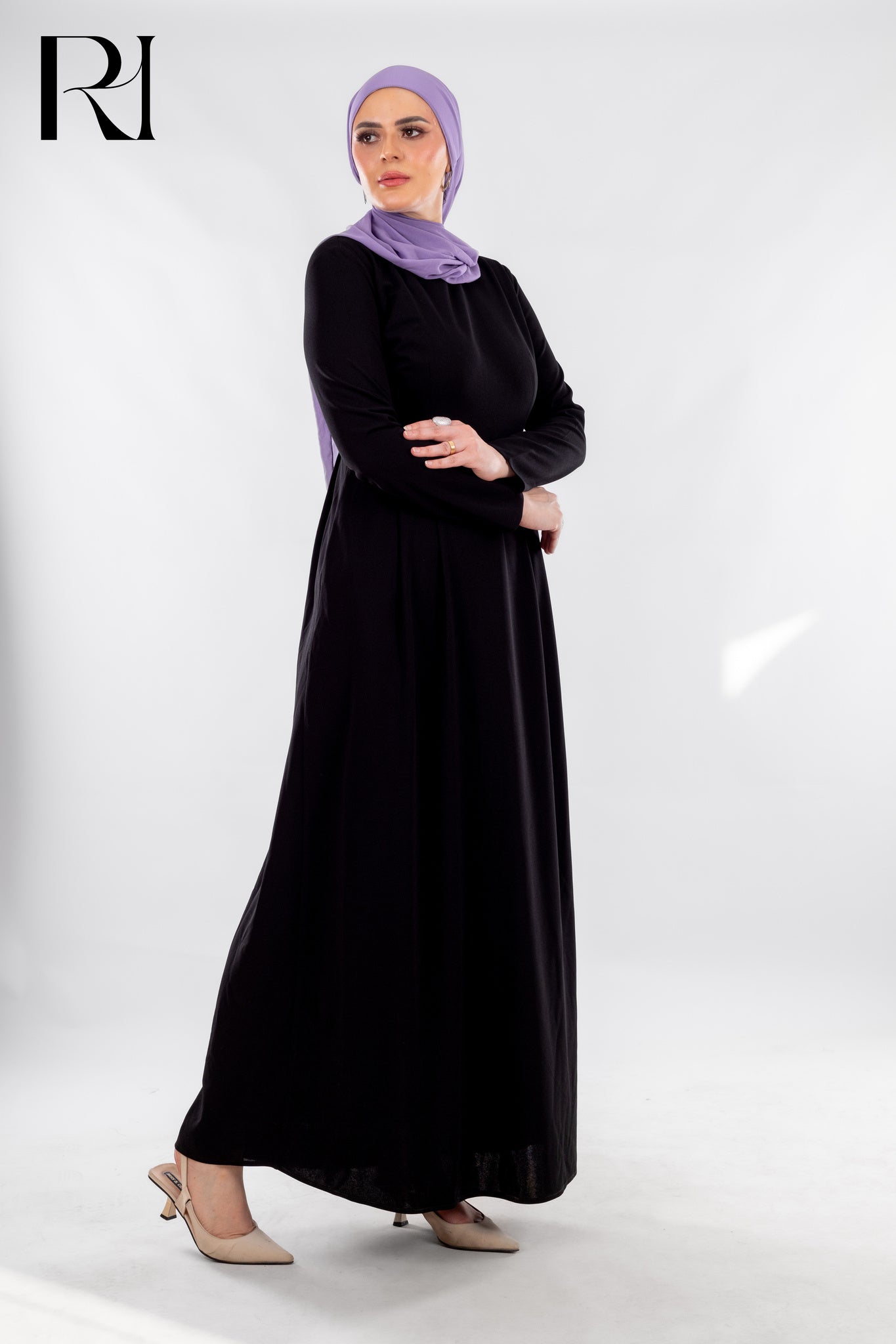 Timeless Black Maxi with Elegant Simplicity - Ruehaya