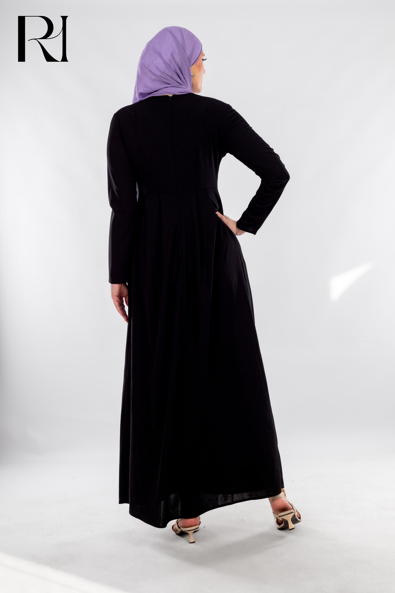 Timeless Black Maxi with Elegant Simplicity - Ruehaya
