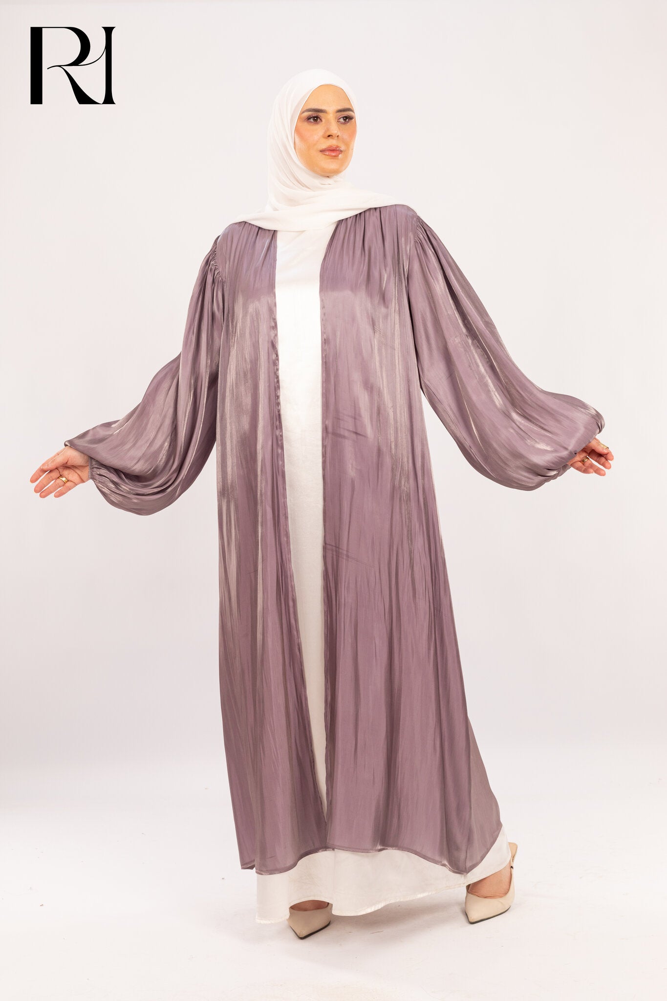 Twilight Mist, Flow Through Elegance in Smoky Mauve - Ruehaya