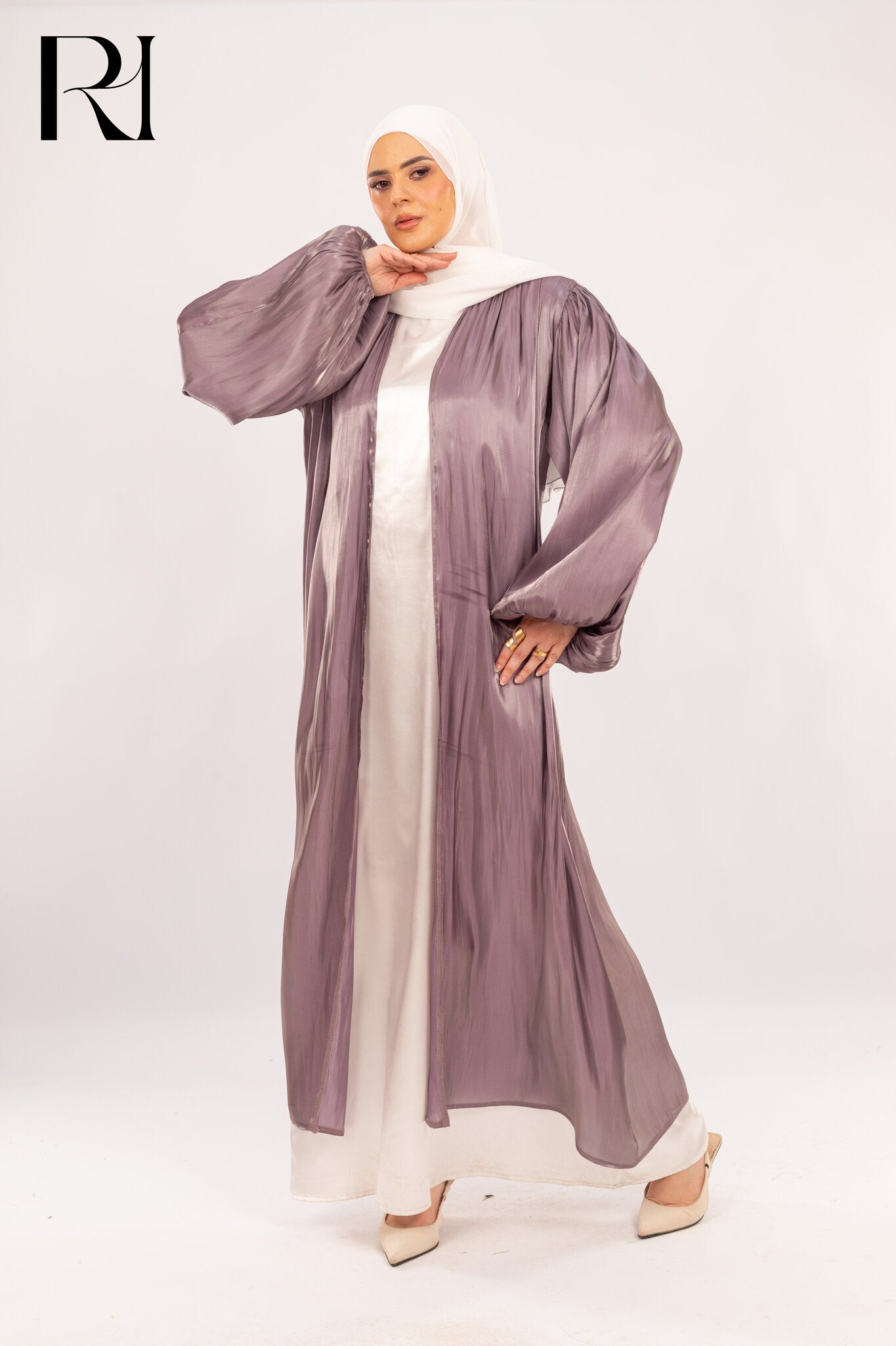 Twilight Mist, Flow Through Elegance in Smoky Mauve - Ruehaya