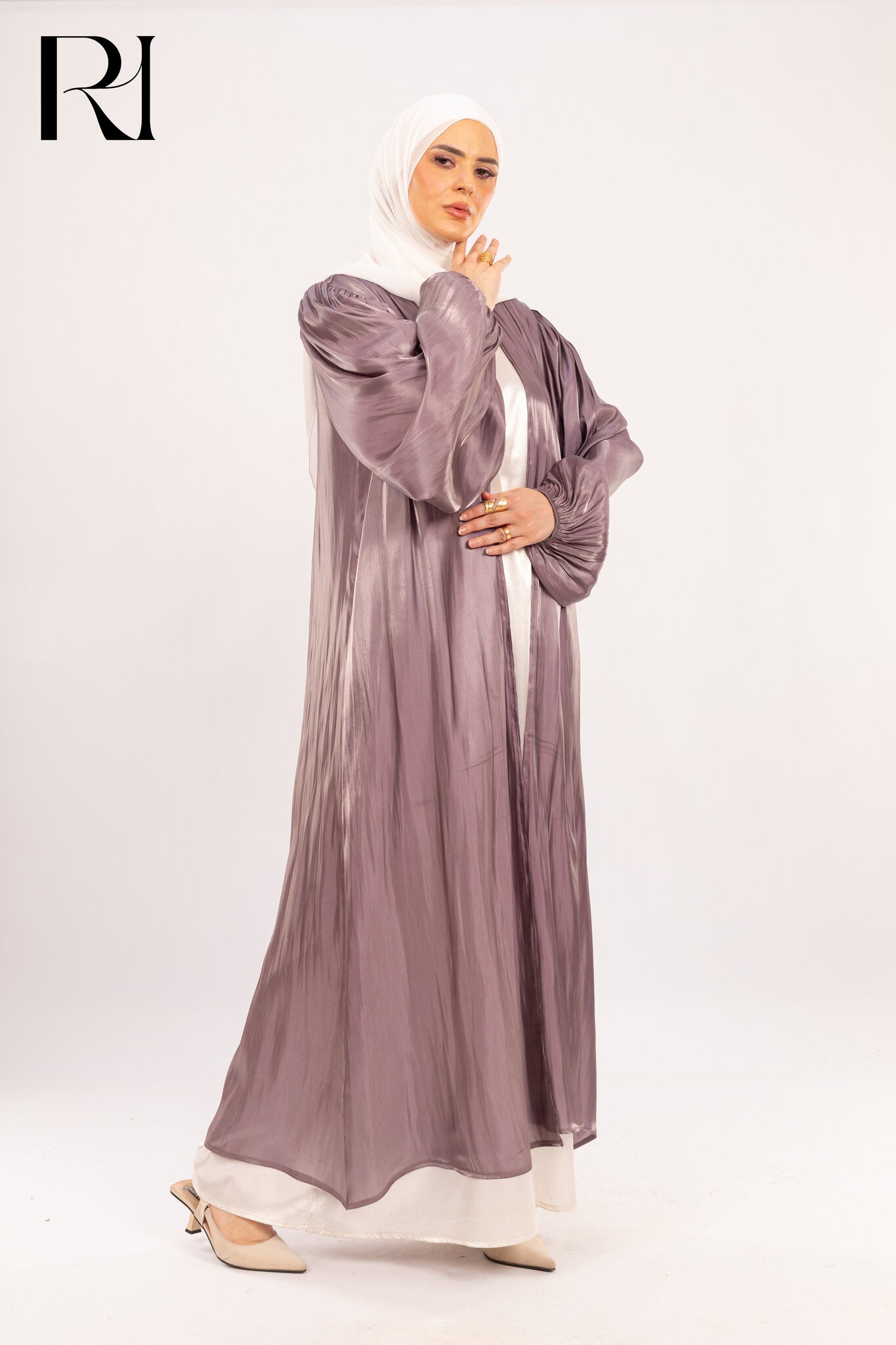Twilight Mist, Flow Through Elegance in Smoky Mauve - Ruehaya