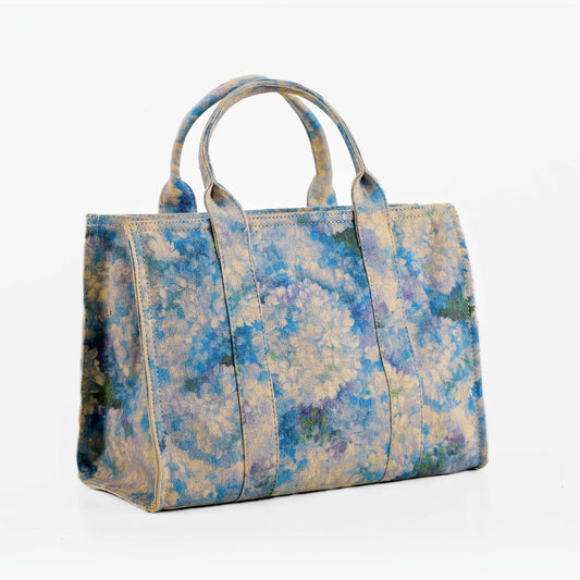 Blue Hydrangea Print Tote Bag