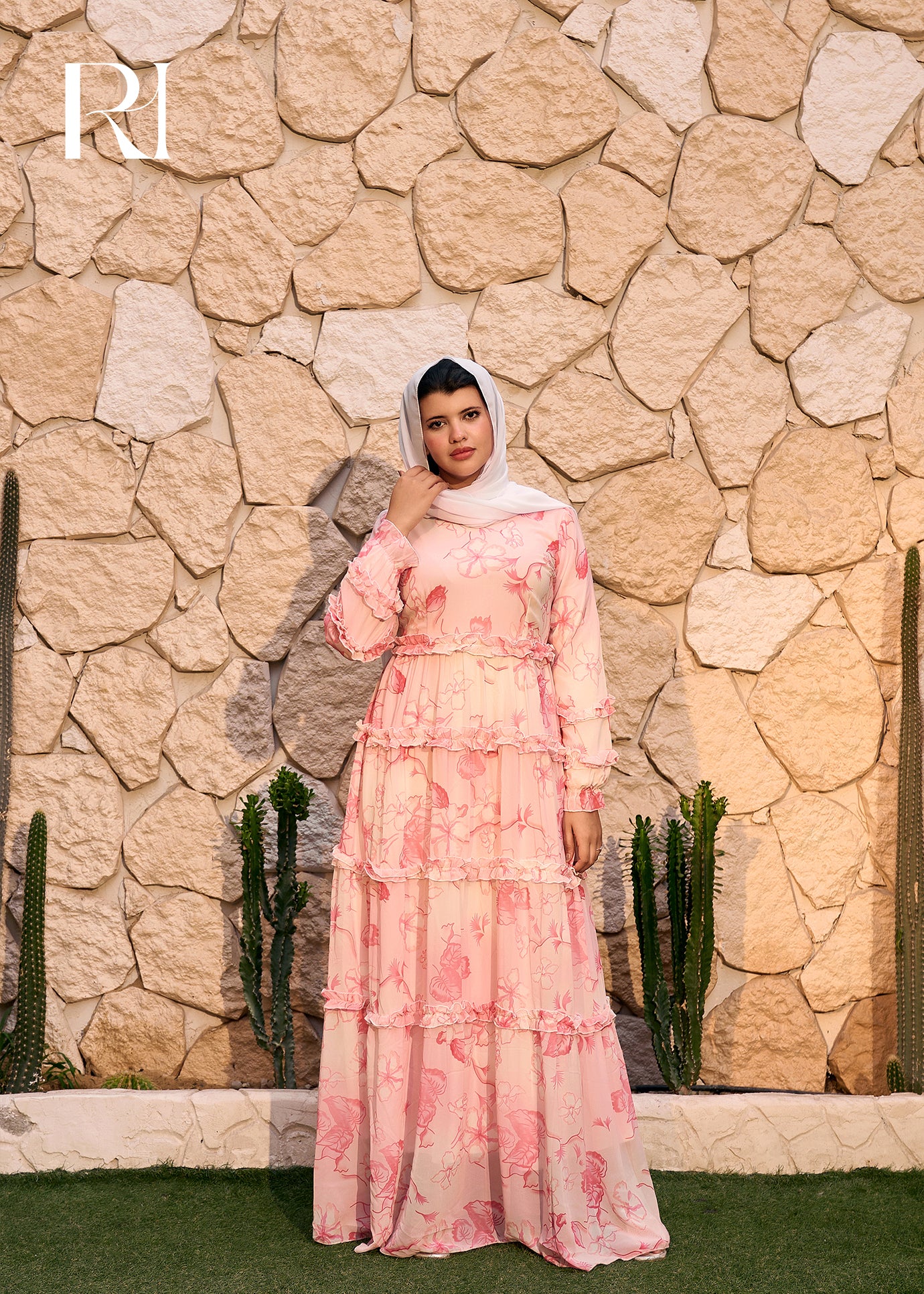 Blush Serenade Modest Maxi Dress