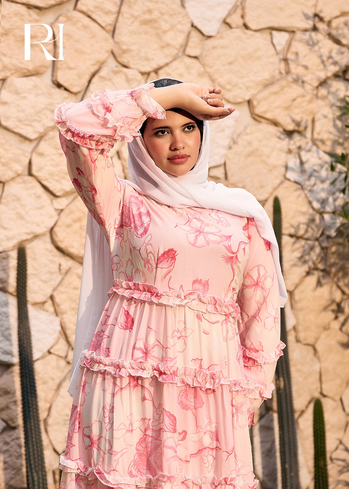 Blush Serenade Modest Maxi Dress