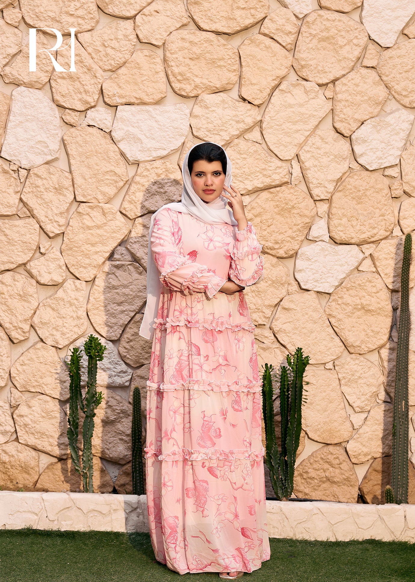 Blush Serenade Modest Maxi Dress