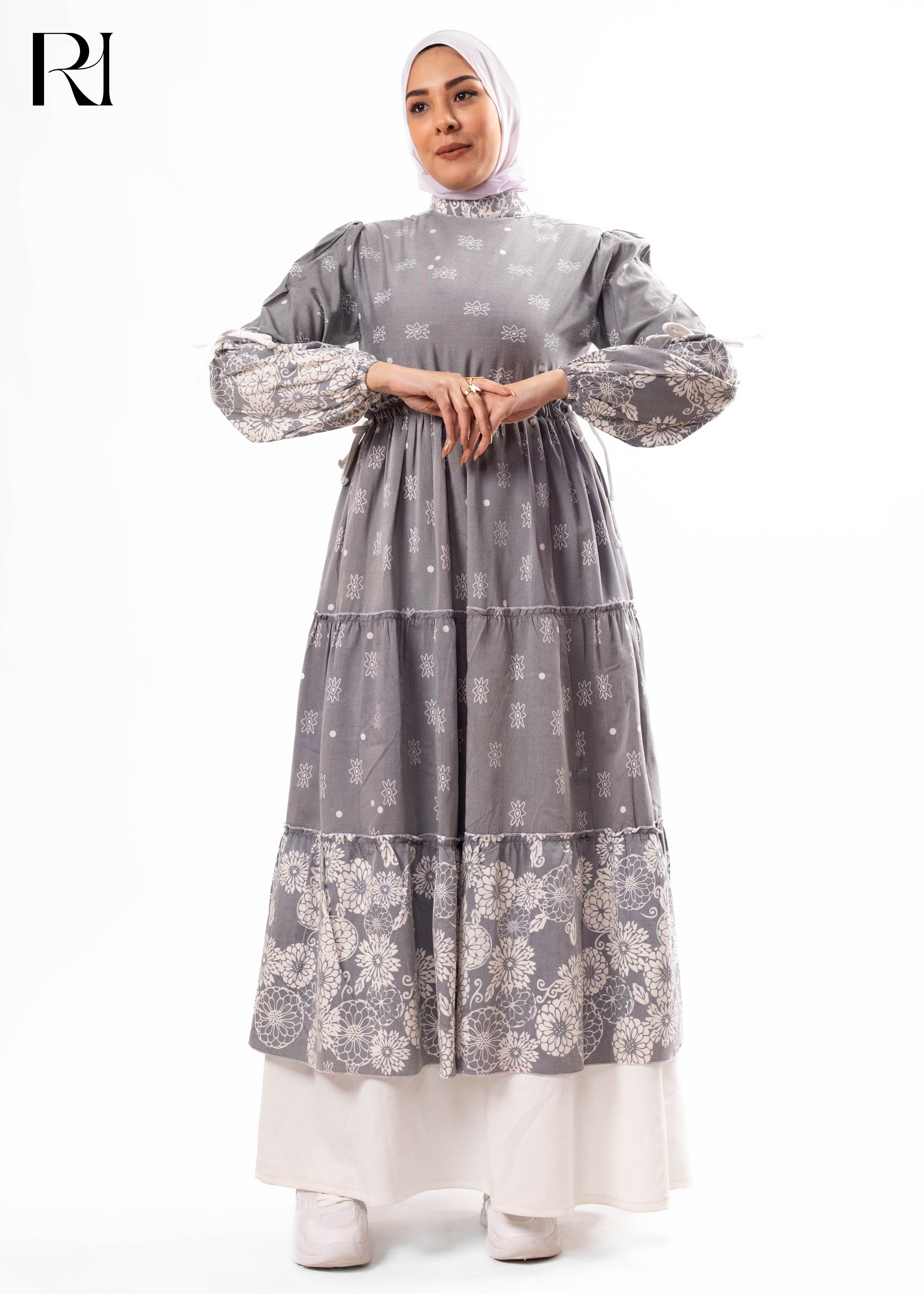 Grey Meadow Tiered Drawstring Maxi Dress