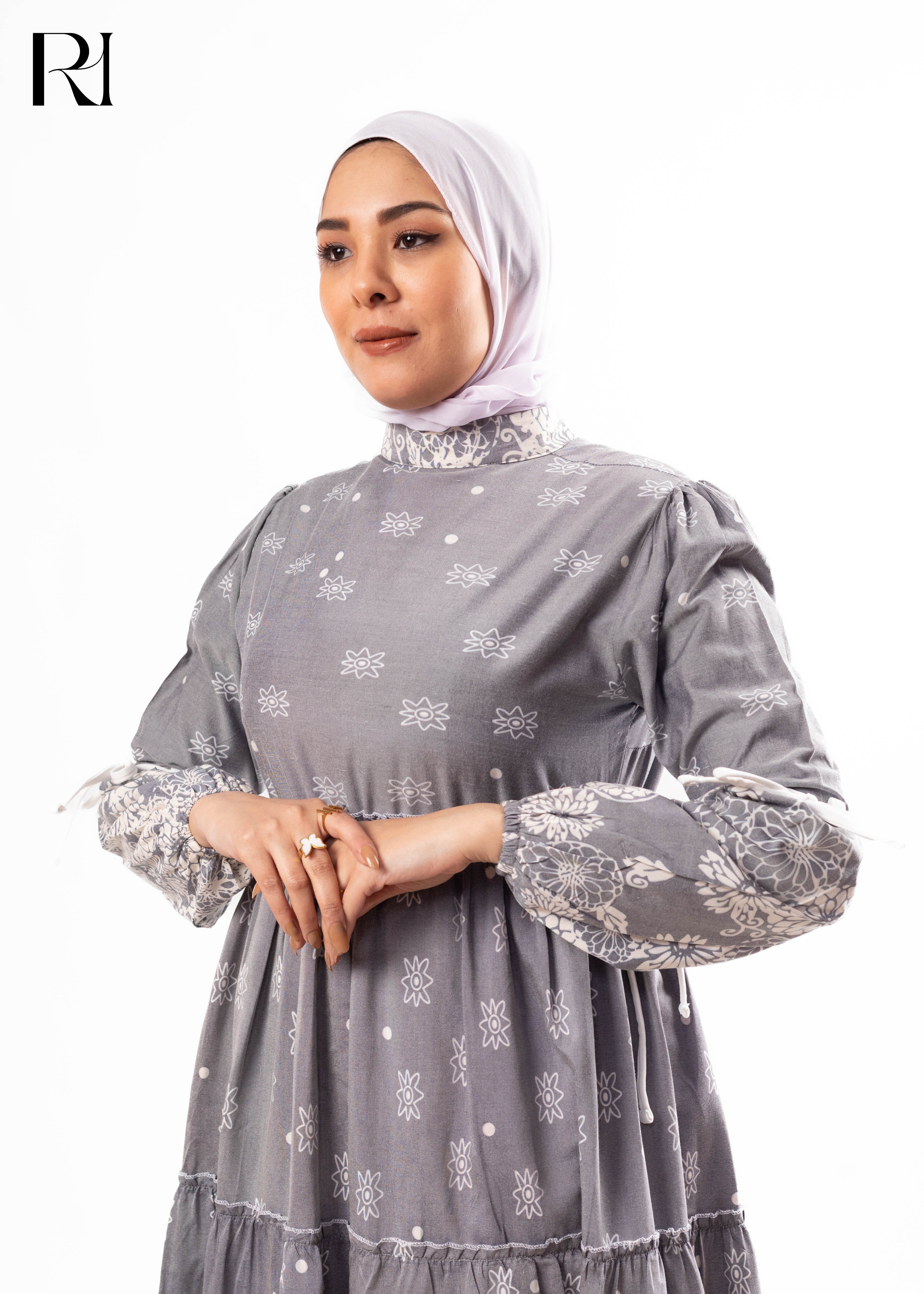 Grey Meadow Tiered Drawstring Maxi Dress