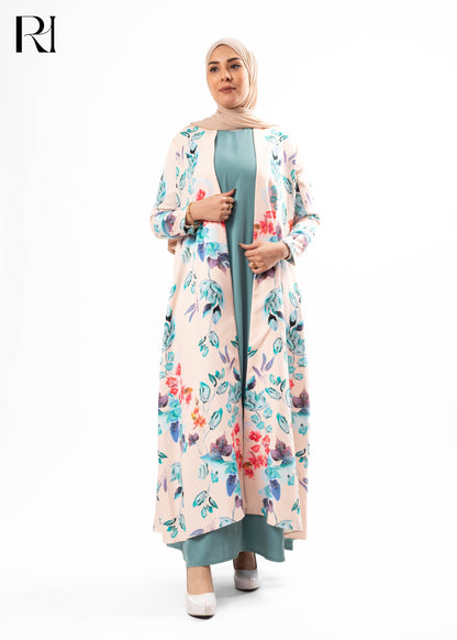 Blush Garden Open Abaya Kimono