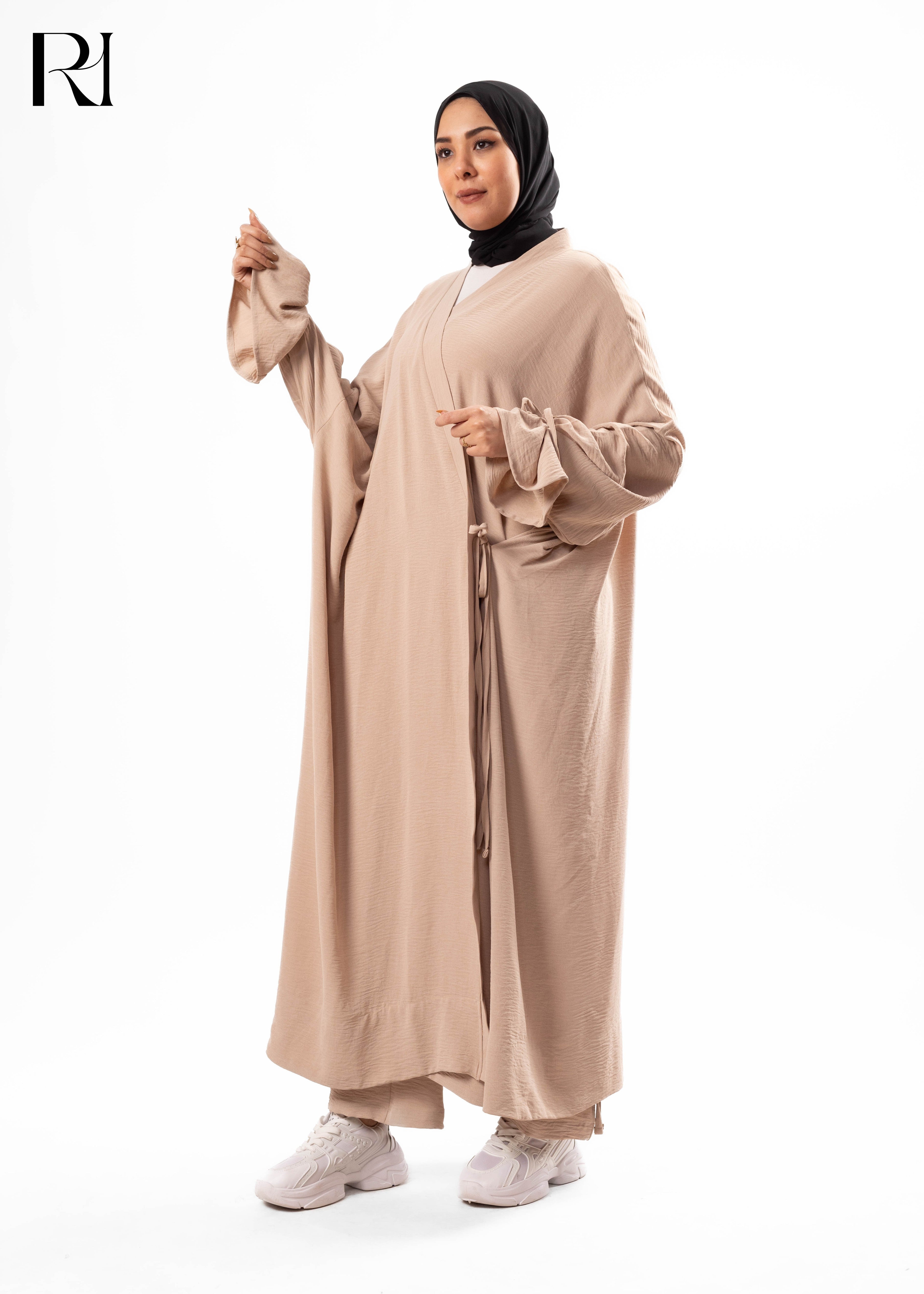 Desert Sand Modest Wrap Abaya