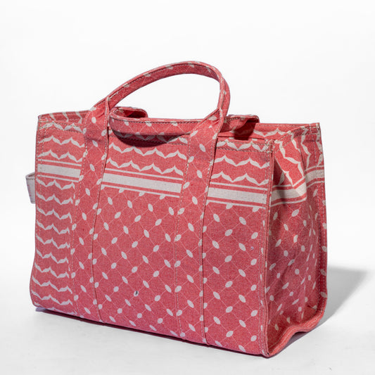 PinkTone Bag with Keffiyeh Pattern Stylish and Special