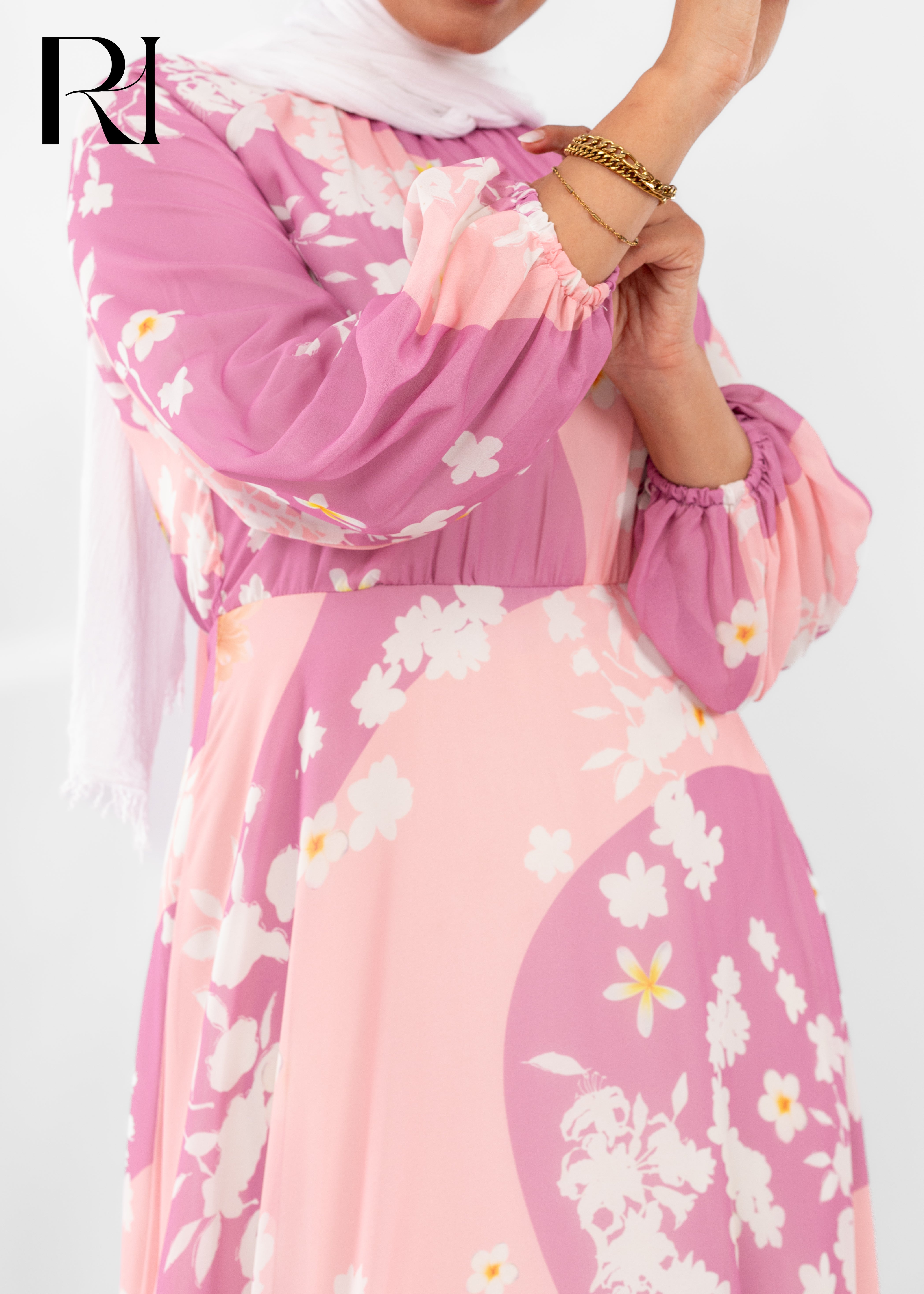 Blossom Whispers Modest Maxi Dress