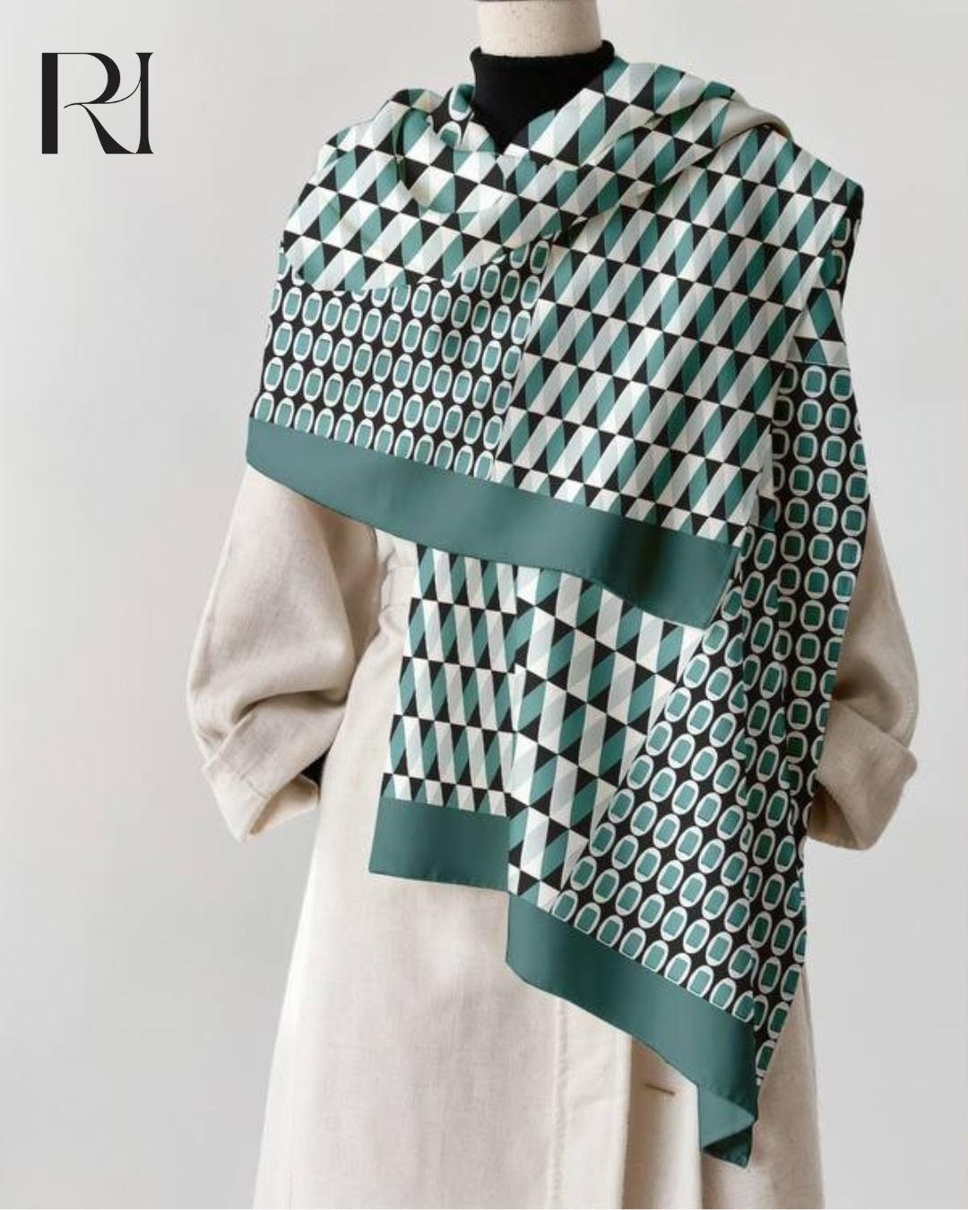 Teal Prism Chiffon Hijab