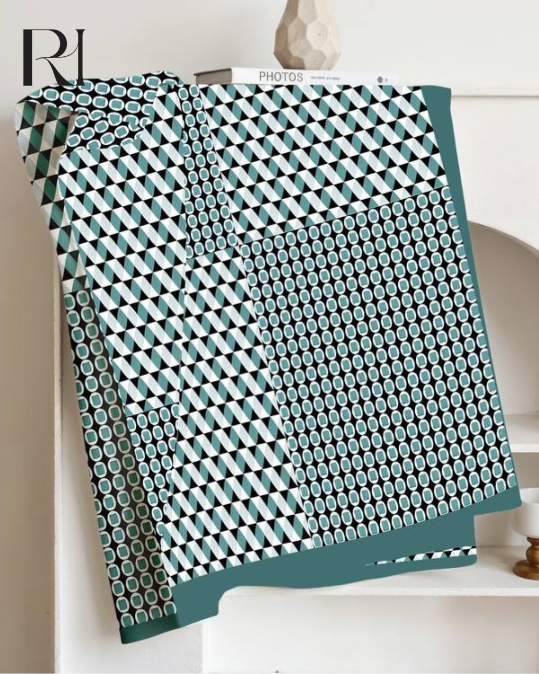 Teal Prism Chiffon Hijab