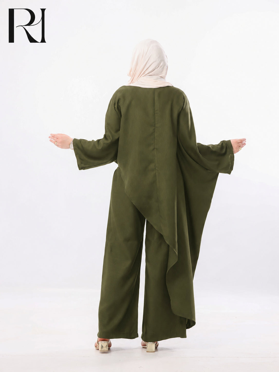 Nadia Flow Two Piece Set – Olive Green