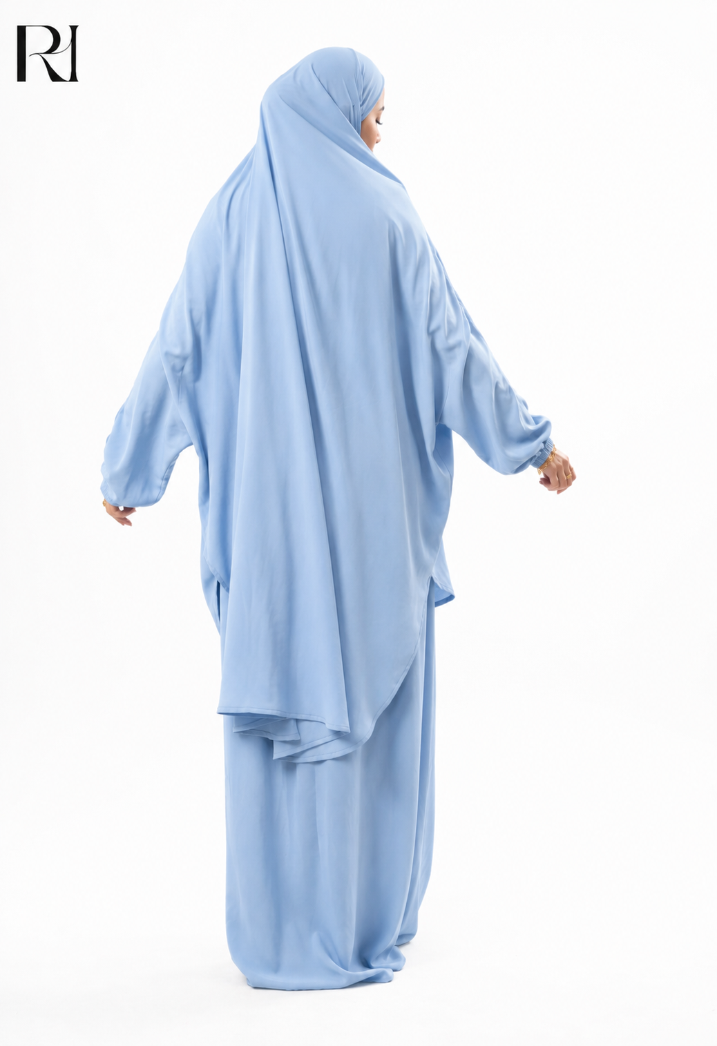 Jannat Lightweight Silk Prayer Set – Powder Blue