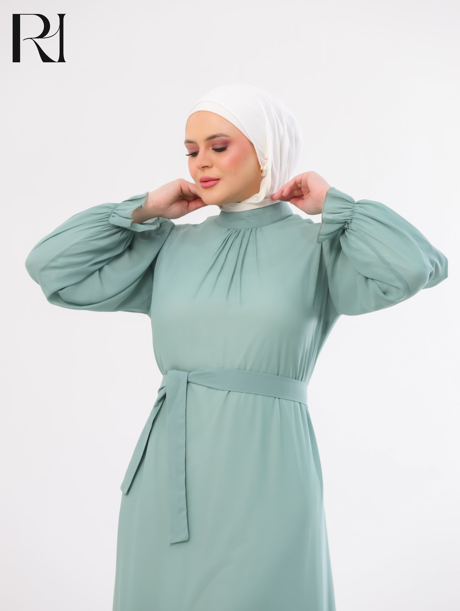 Najma Fresh Chiffon Maxi Dress – Sage