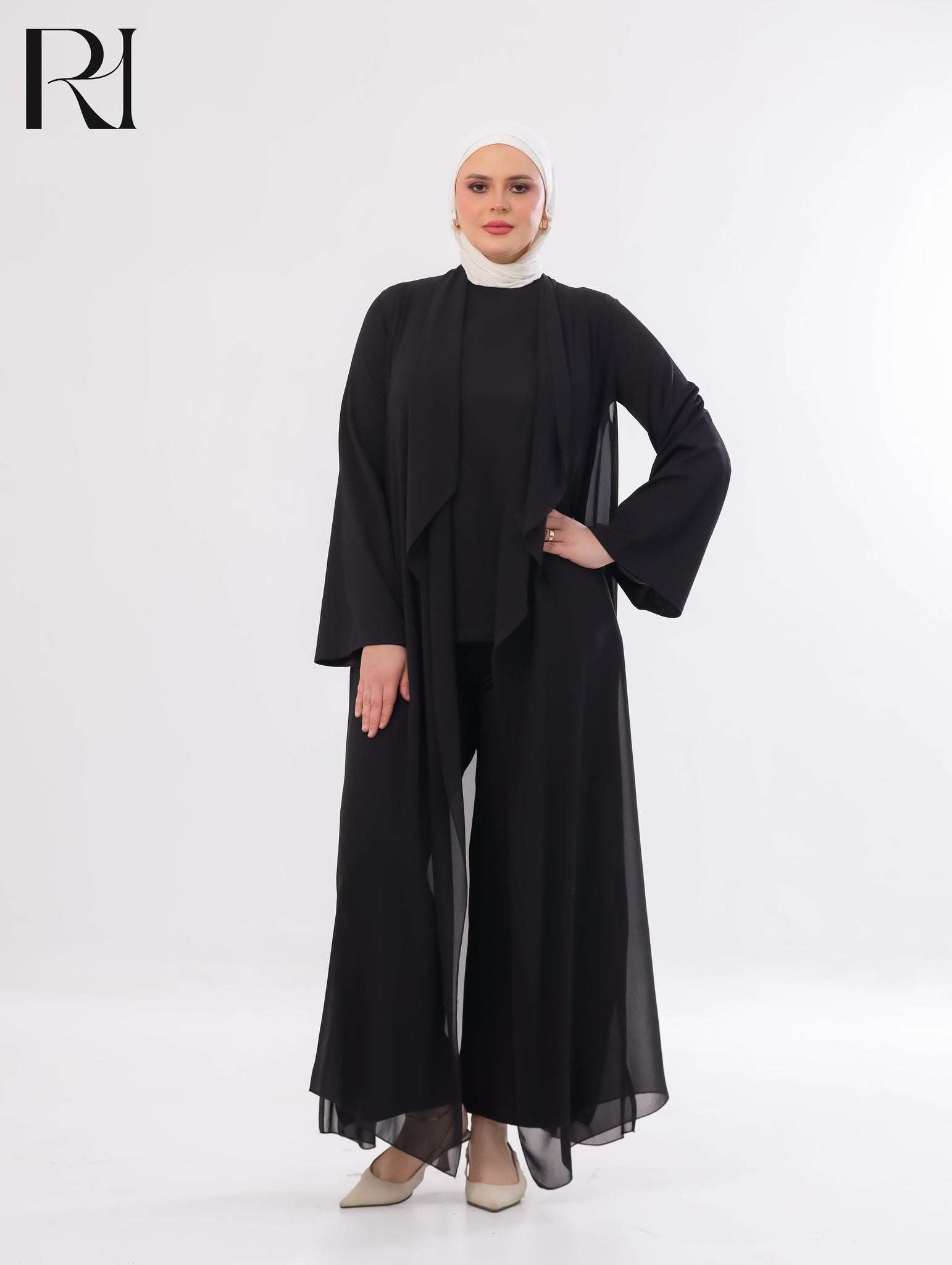 Maria Flow Structured Knit Three-Piece Set – Black