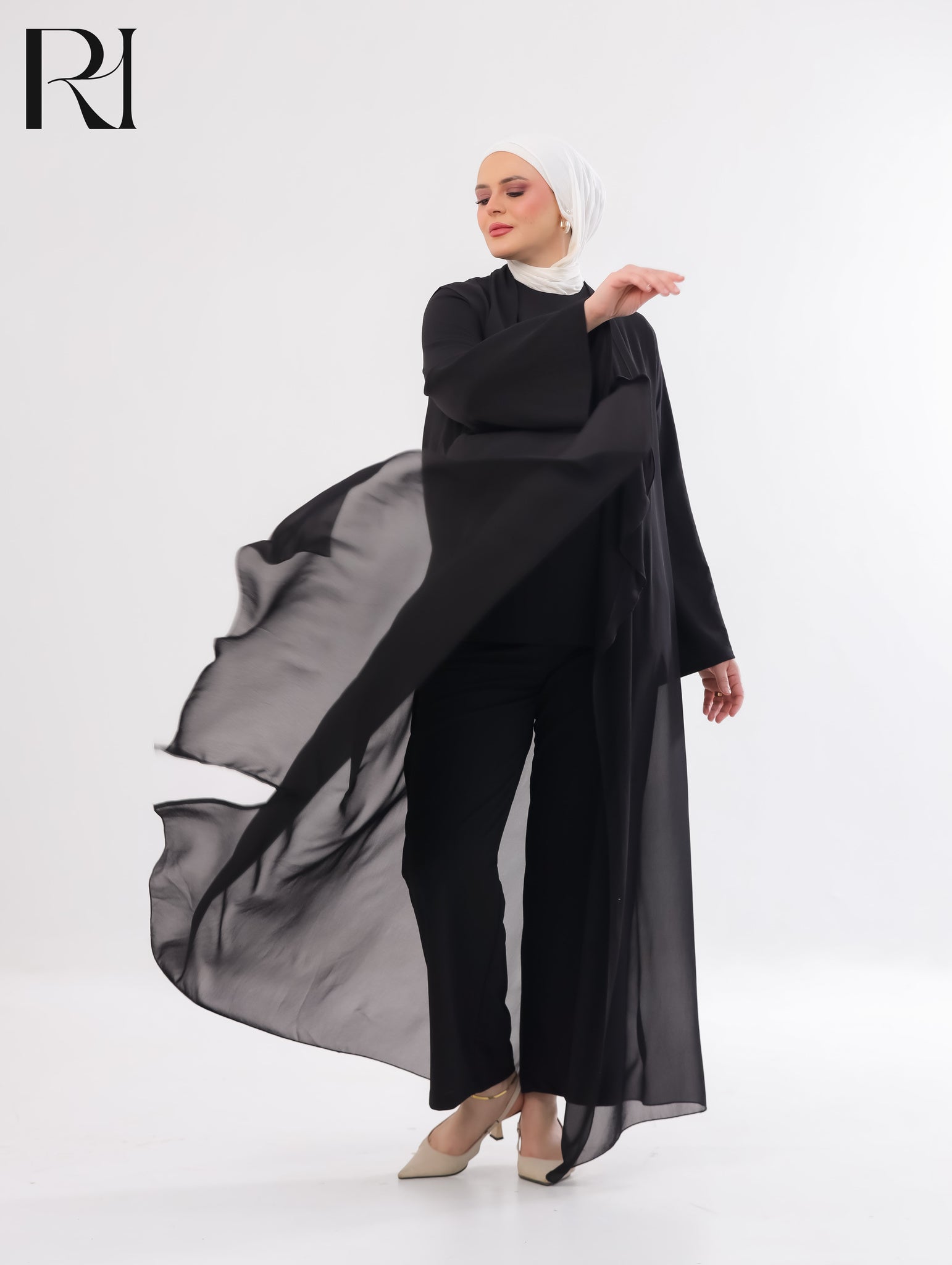 Maria Flow Structured Knit Three-Piece Set – Black