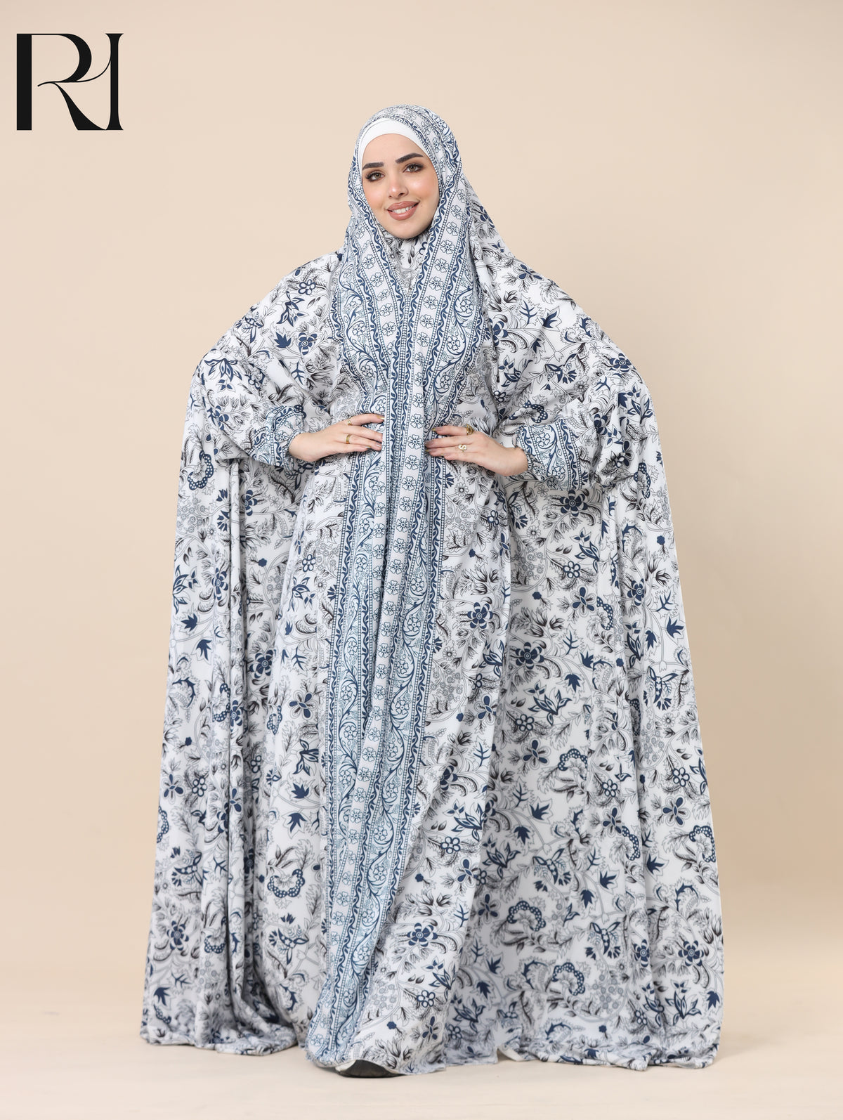 SANA SERENE SATIN PRAYER GOWN - WHITE