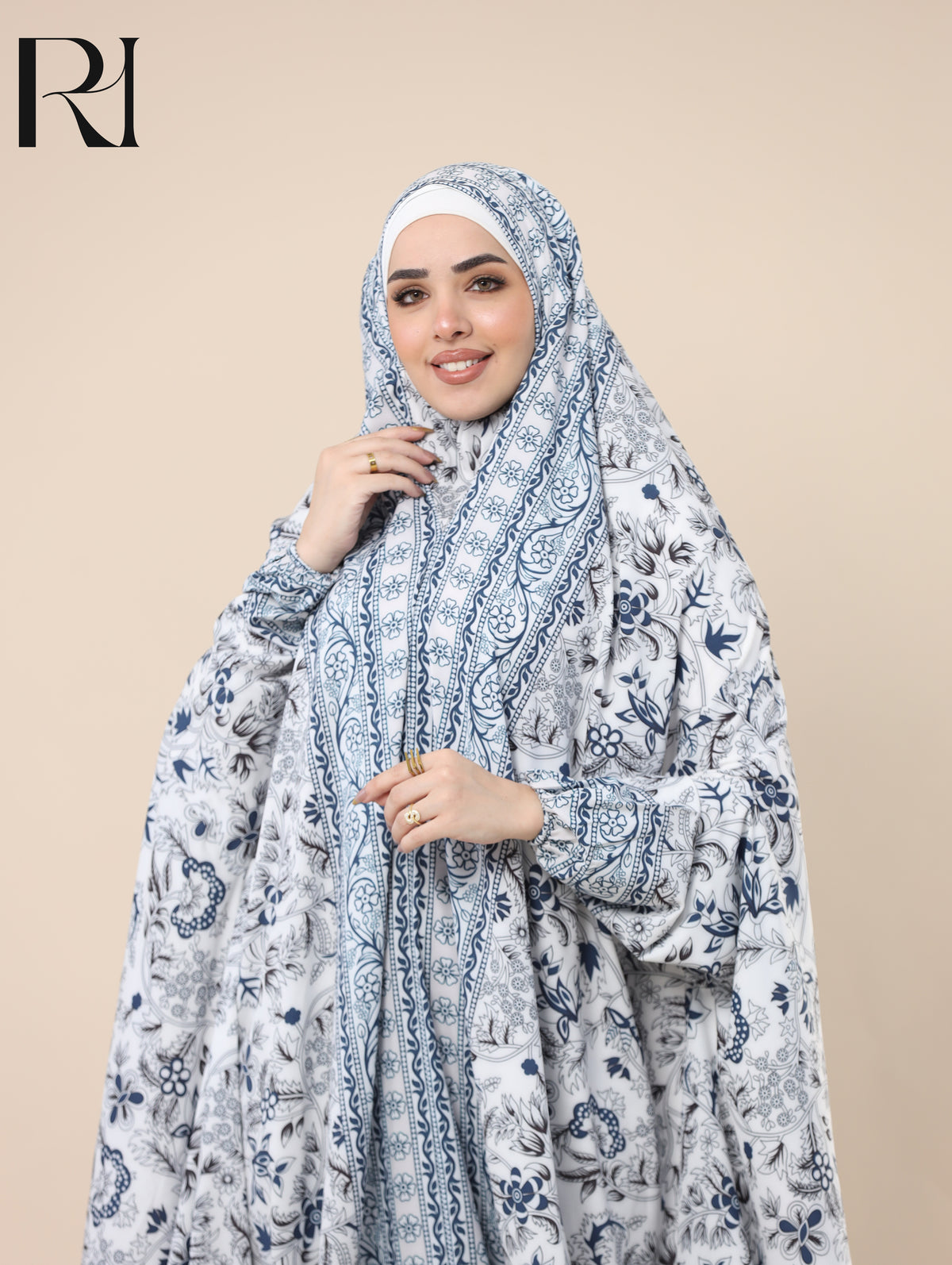 SANA SERENE SATIN PRAYER GOWN - WHITE