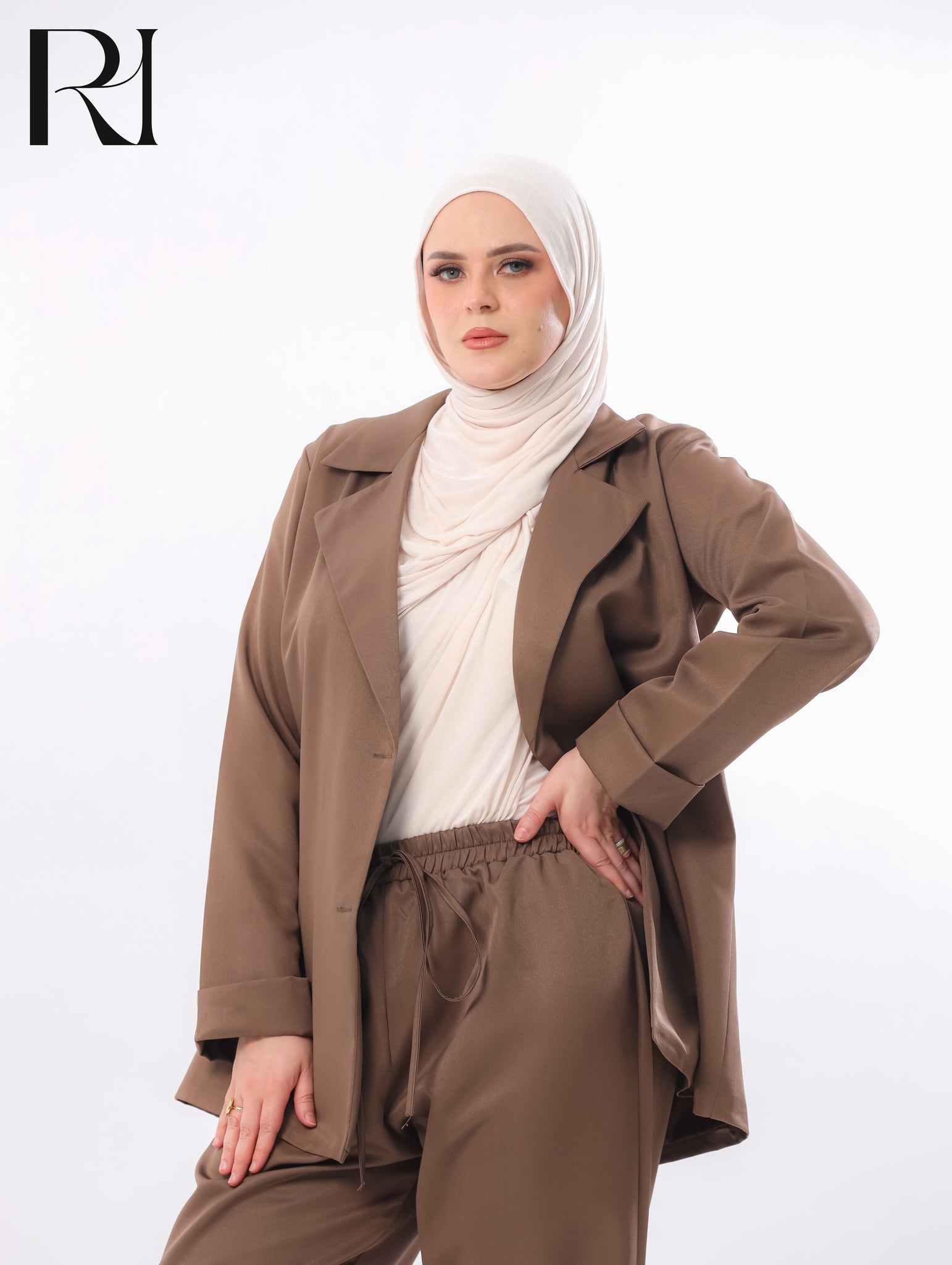 Lana Barbie Tailored Two Piece Set – Mocha Brown