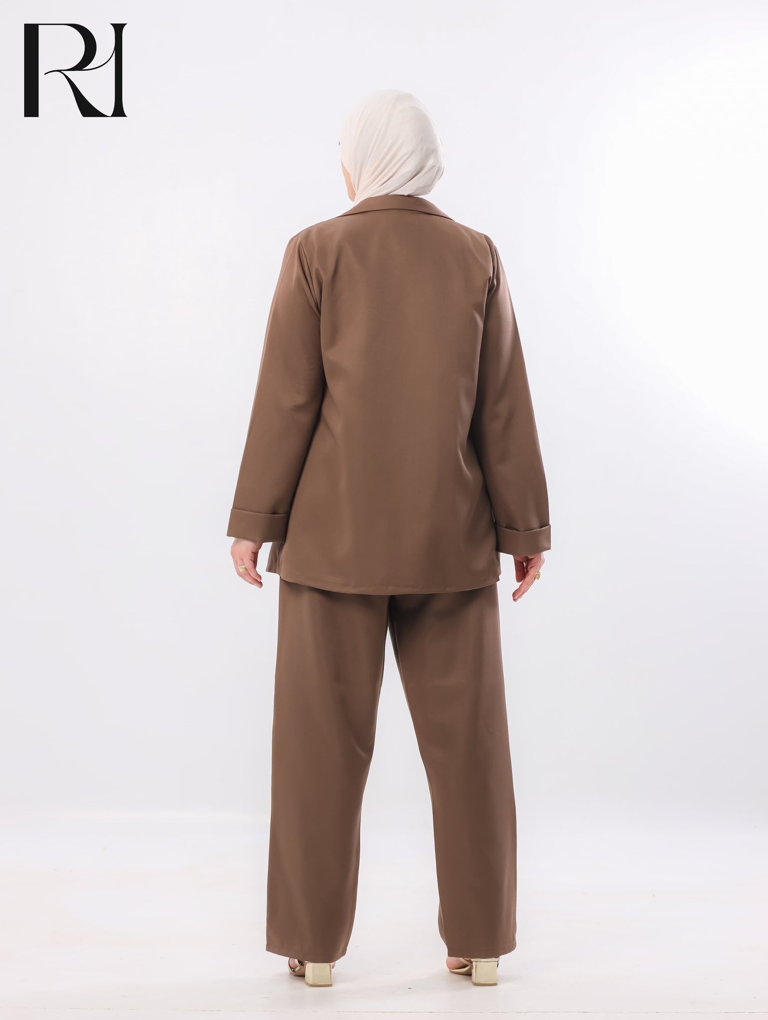 Lana Barbie Tailored Two Piece Set – Mocha Brown
