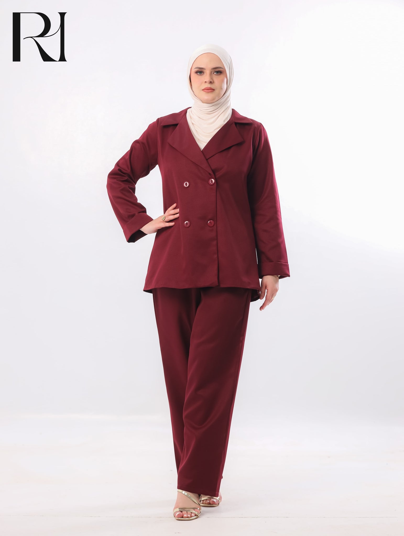 Lana Tailored Two Piece Set – Deep Berry