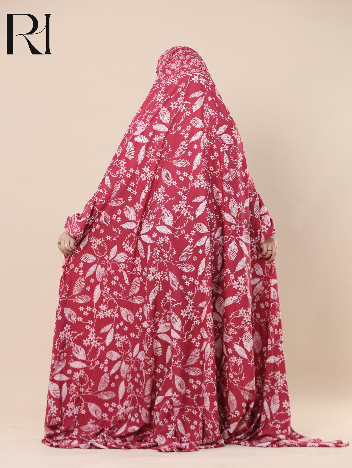 RAWAN BLOSSOM SATIN PRAYER GOWN - RASPBERRY