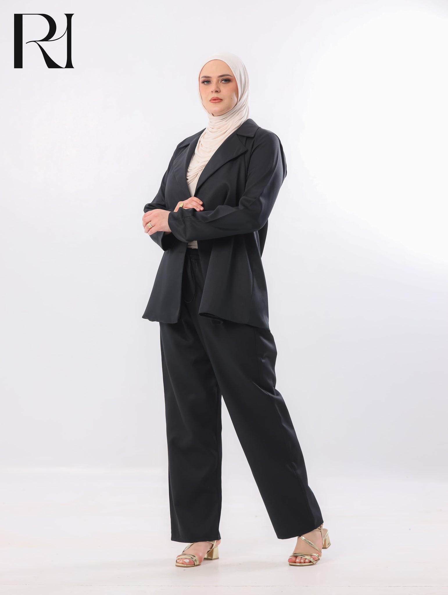 Lana Tailored Two Piece Set – Black