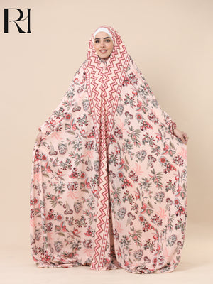 HIBA SUNRISE SATIN PRAYER GOWN - PEACH