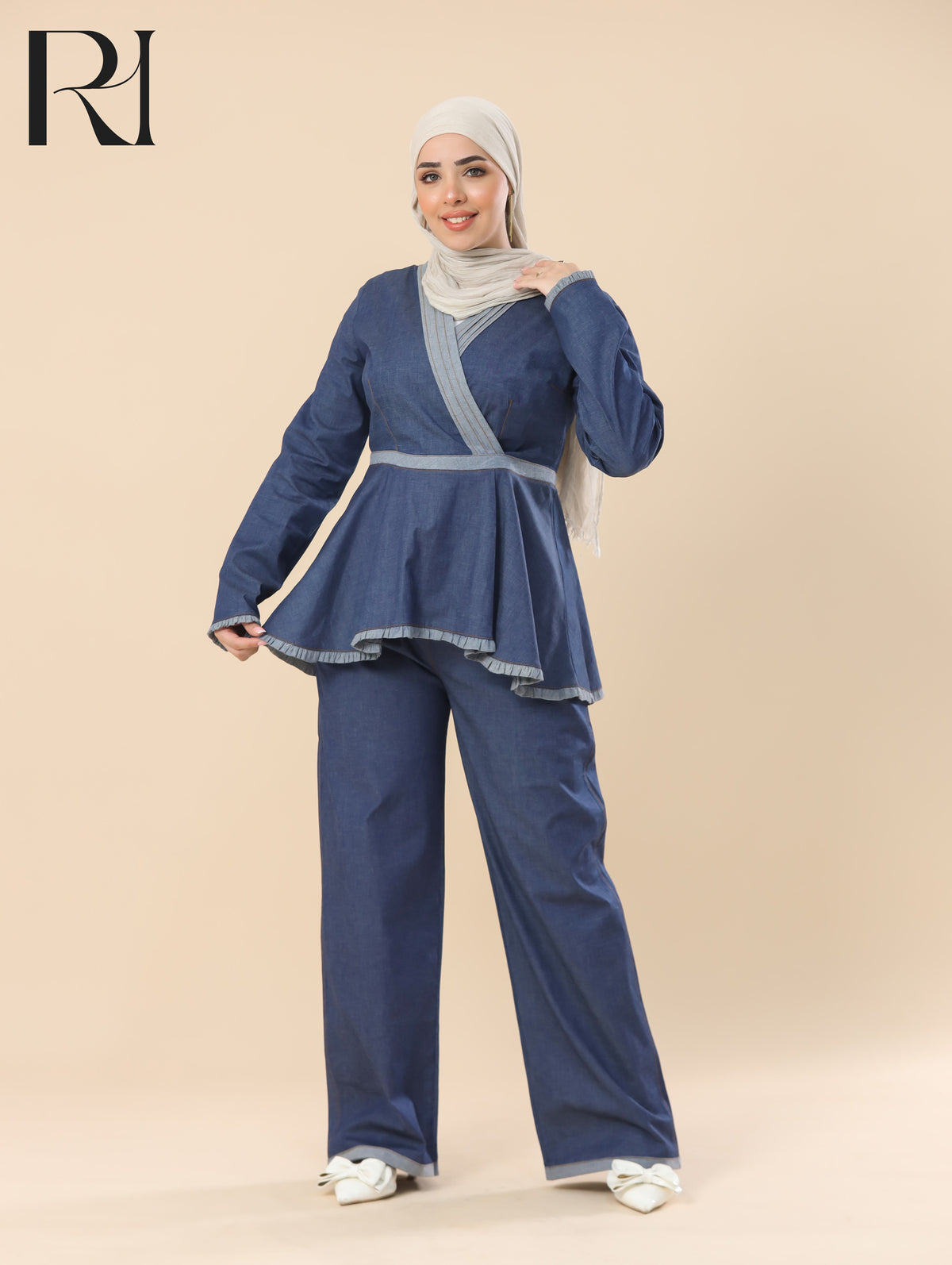 blue denim set