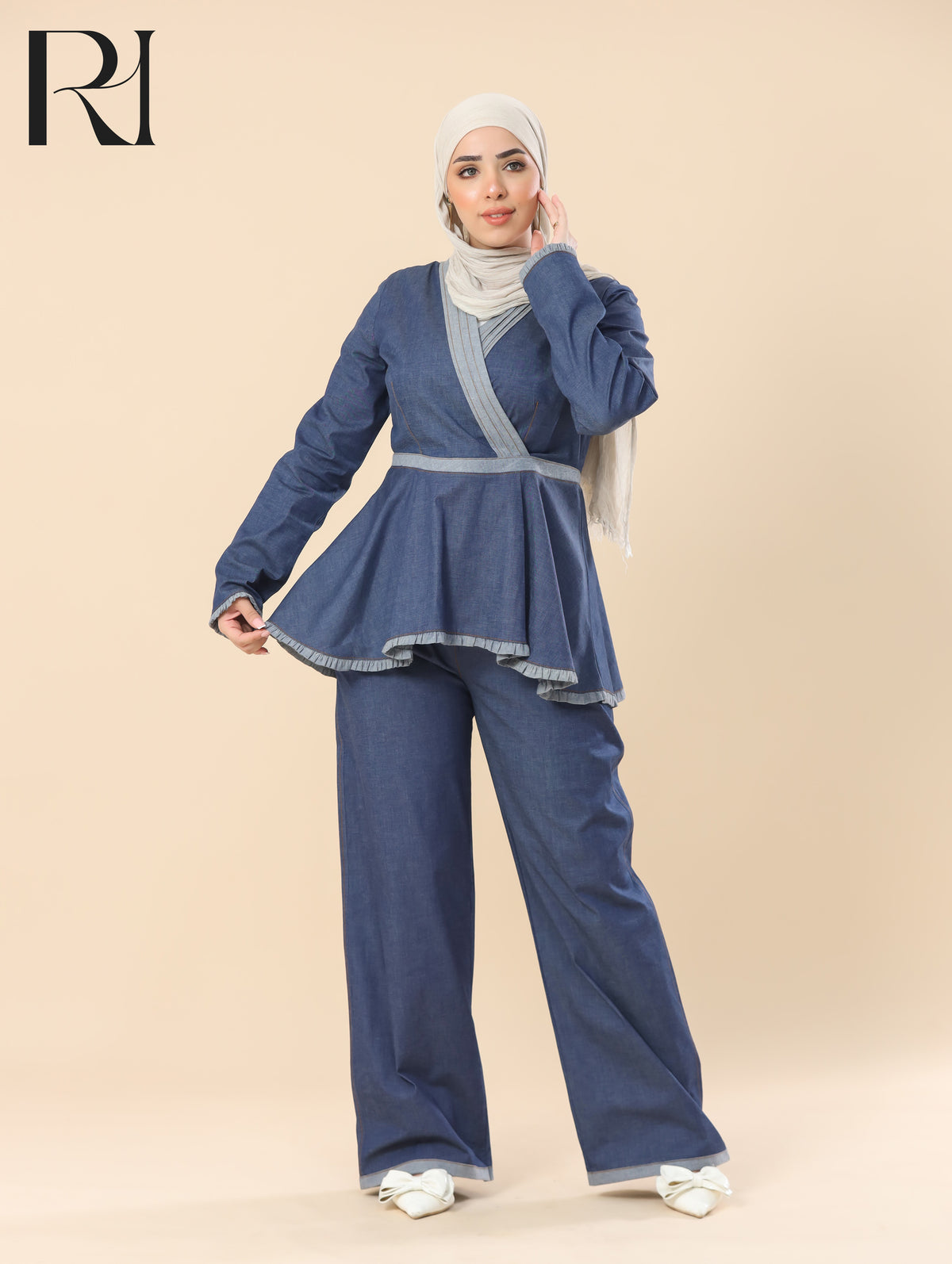 blue denim set