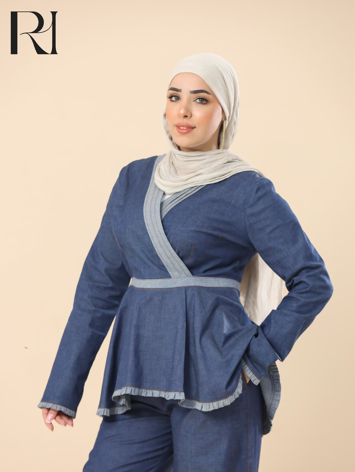 blue denim set
