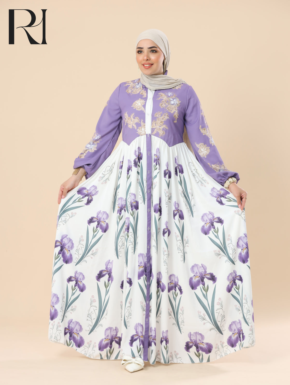purple dress long sleeve