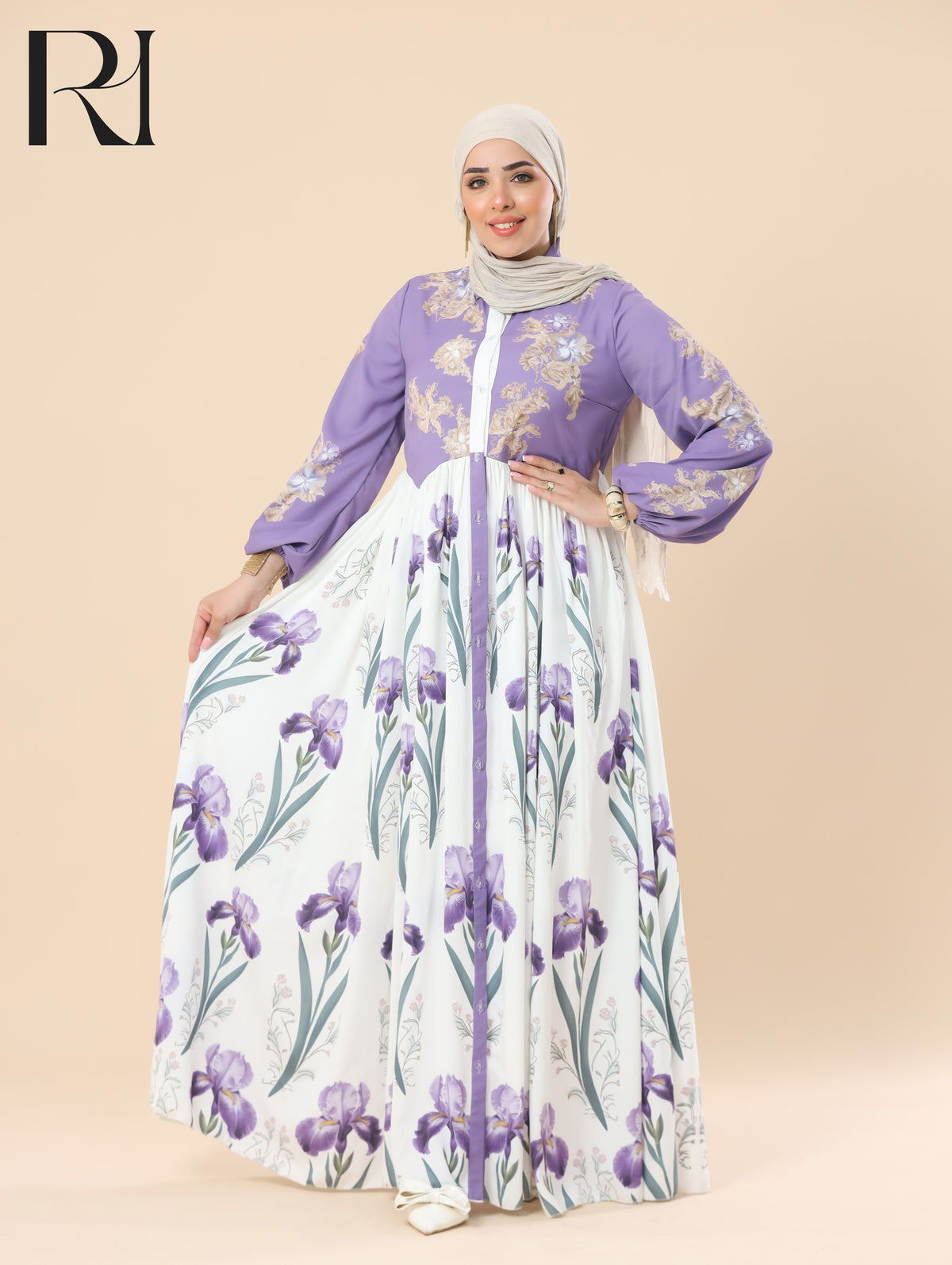 purple dress long sleeve