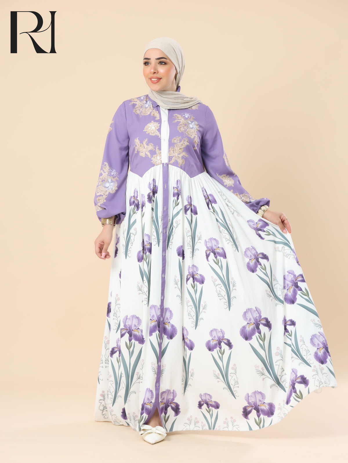 purple dress long sleeve