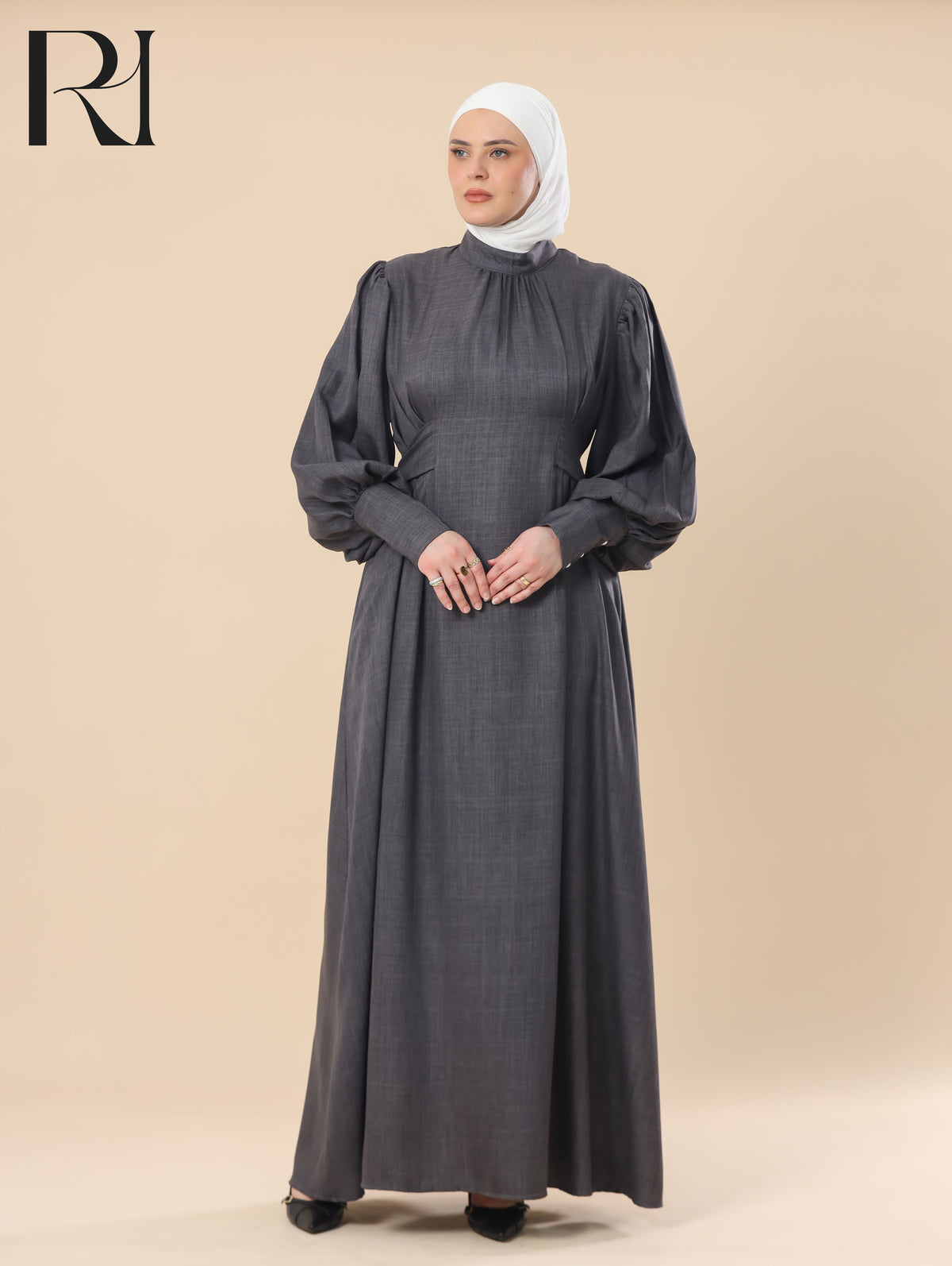 charcoal grey maxi dress