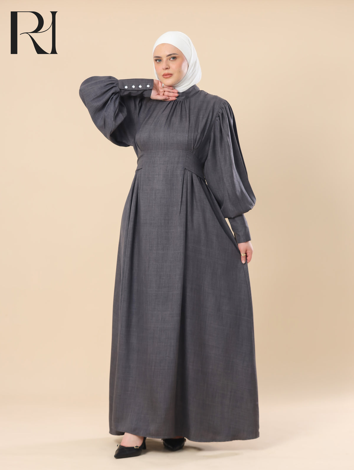charcoal grey maxi dress