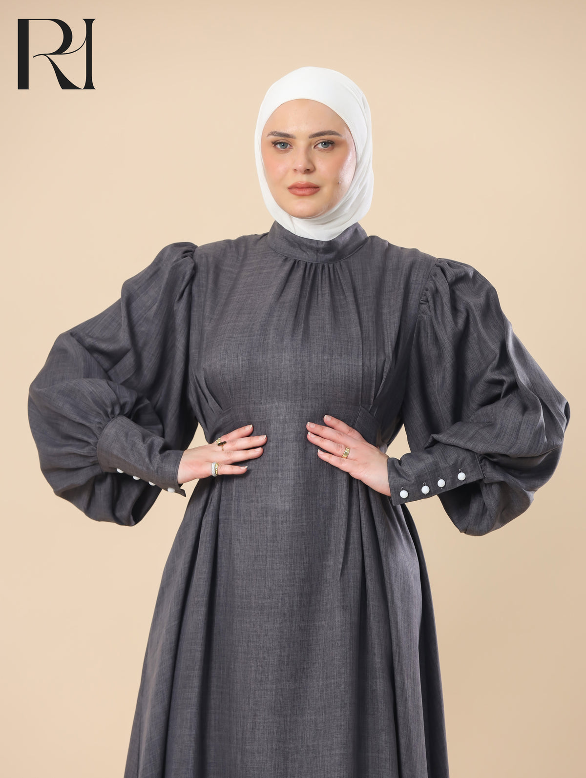 charcoal grey maxi dress