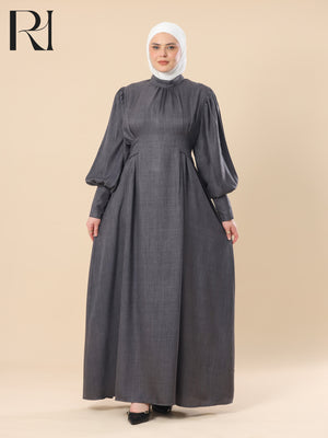 charcoal grey maxi dress