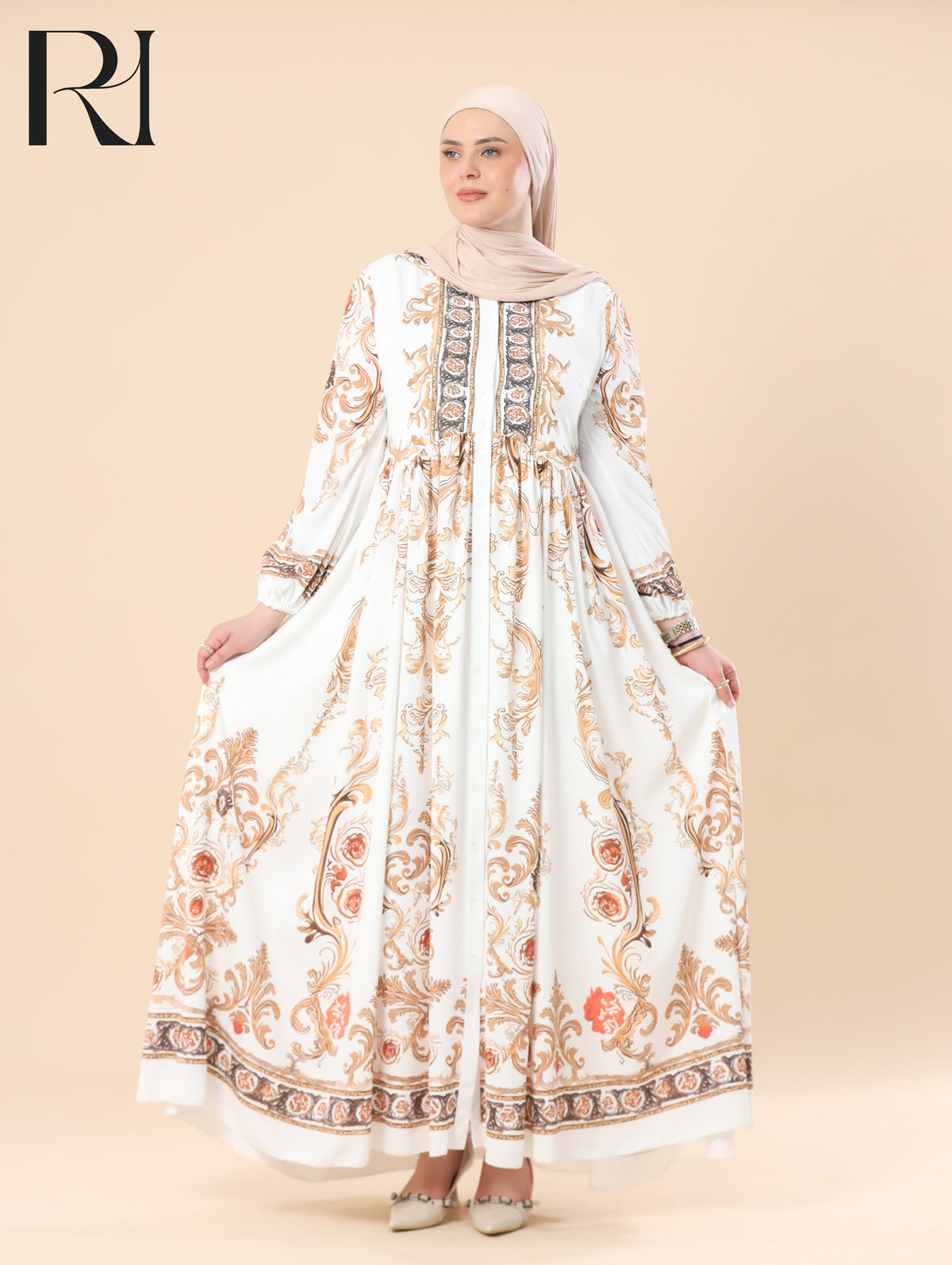 ivory dress long 