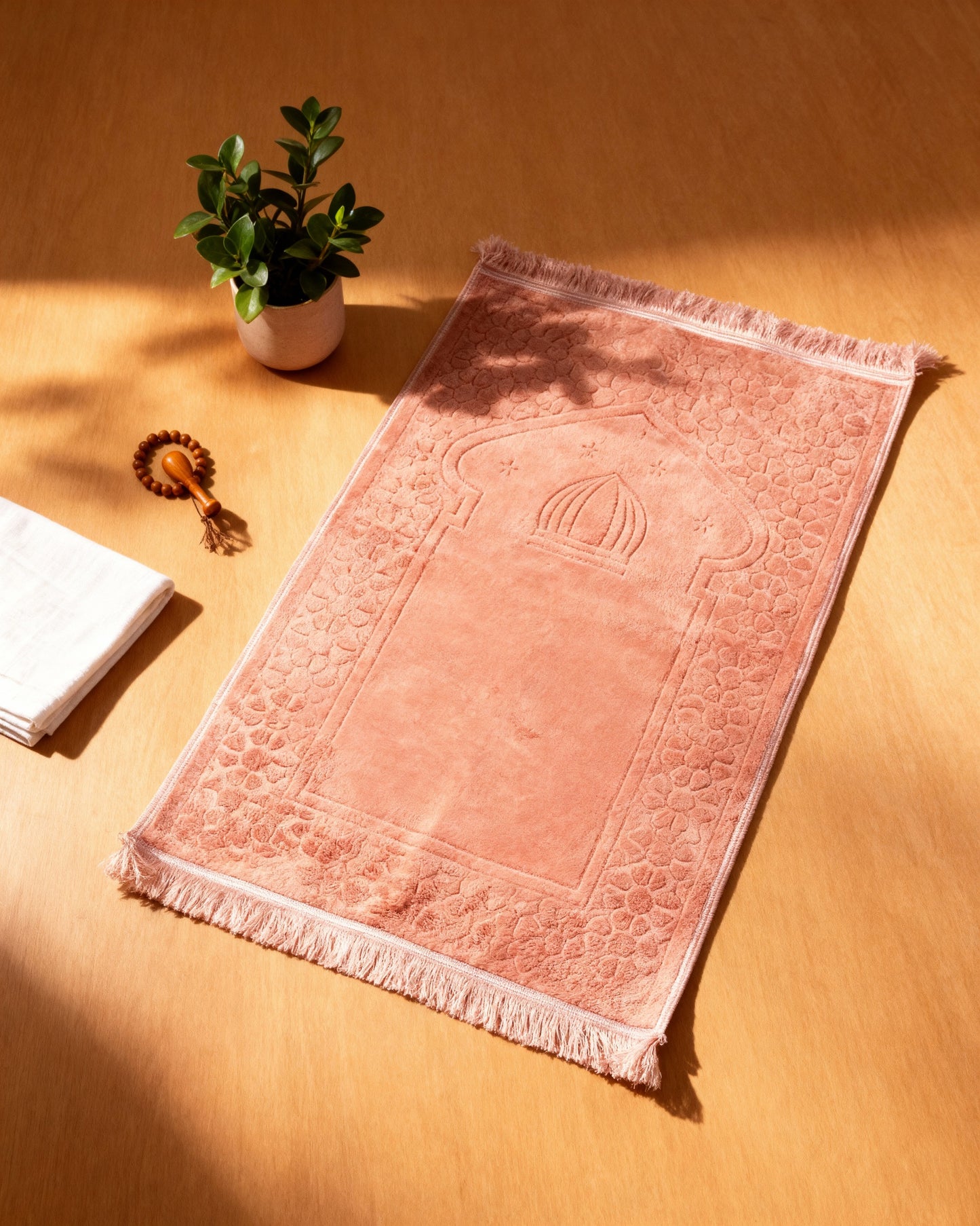 Blush Harmony Soft Embossed Prayer Mat